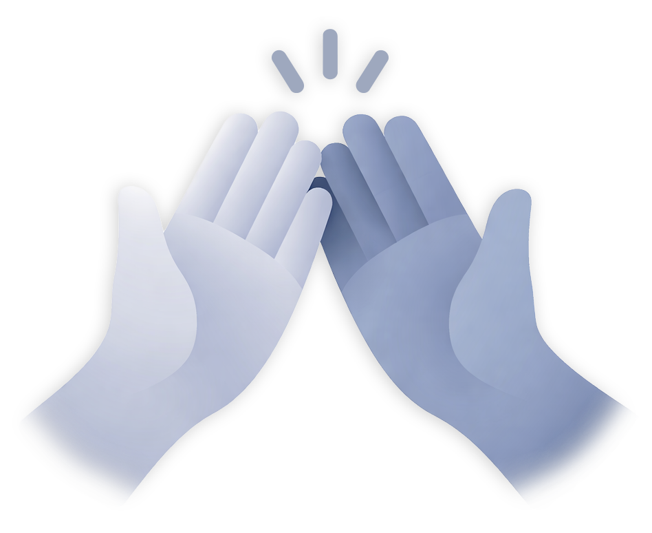 Helping hands illustration
